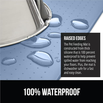GORILLA GRIP 100% Waterproof Raised Edge BPA Free Silicone Pet Feeding Mat - Image 3