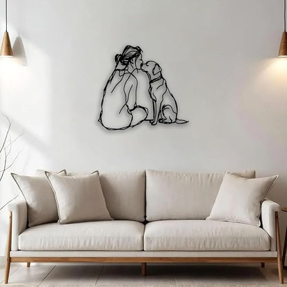 Woman Dog Metal Wall Decor - Image 4