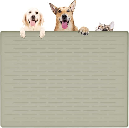 39.4"x29.5" Largest Pet Food Mat, Silicone Dog Mats by WelcometoULTIBE