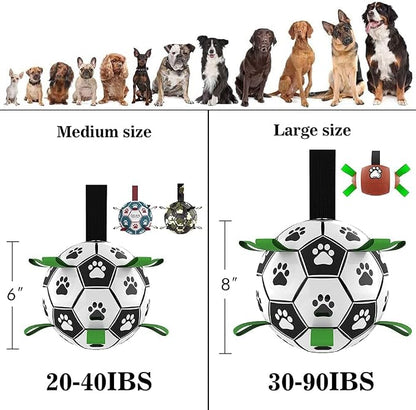 QDAN Dog Soccer Balls Toy with Bell Inside, Outdoor Interactive Toys - Image 6