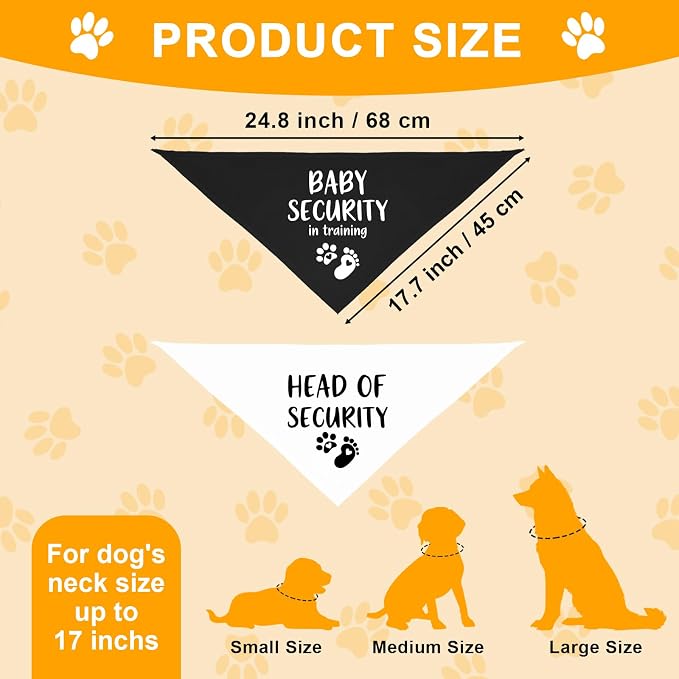 2 Pack Dog Bandana Pregnancy Announcement, Baby Security in Training and Head - Image 2