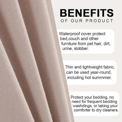 DUJUIKE Waterproof Bed Cover for Dog and Cats, Pet Hair Resistant Bed Sheet - Image 7