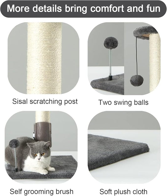 PEEKAB 32" Tall Cat Scratching Post Sisal Scratch Posts, - Image 2