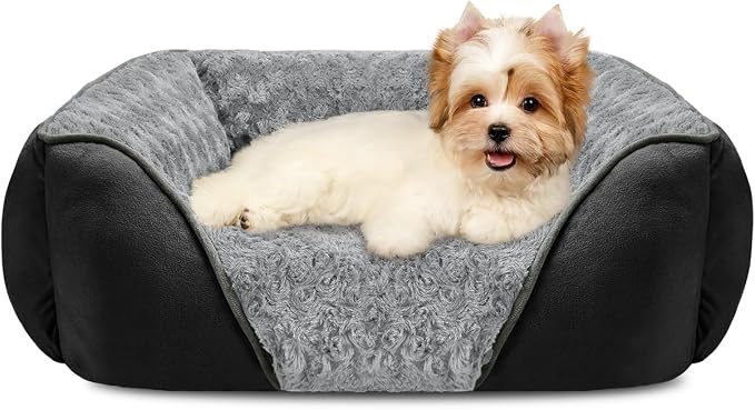 INVENHO Small Dog Bed Rectangle Washable Orthopedic Soft Calming Sleeping by INVENHO