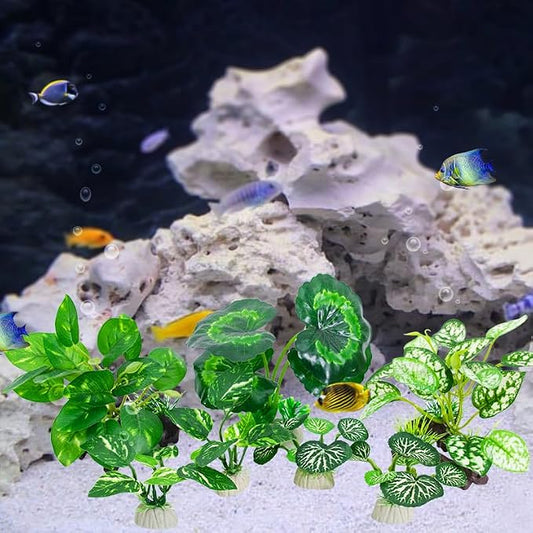 Betta Fish Tank Accessories 7 Pack Silk Aquarium Plants Decoration Artificial - Image 2