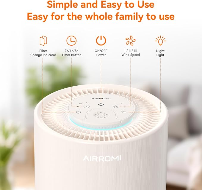 AIRROMI Air Purifier for Bedroom - Image 3