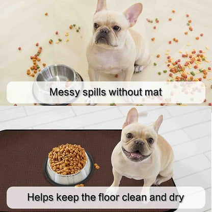Sinland Microfiber Large Pet Food Mat Dog Feeding Mat Pet Bowl Mat - Image 5