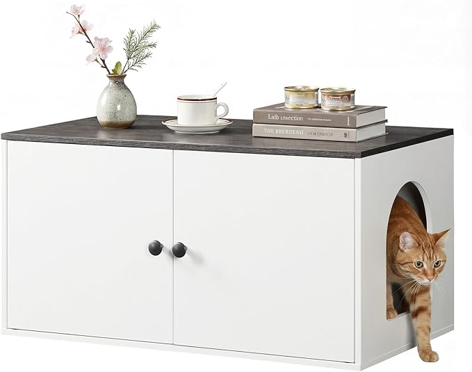 HOOBRO Cat Litter Box Enclosure, Hidden Litter Box Furniture - Image 9