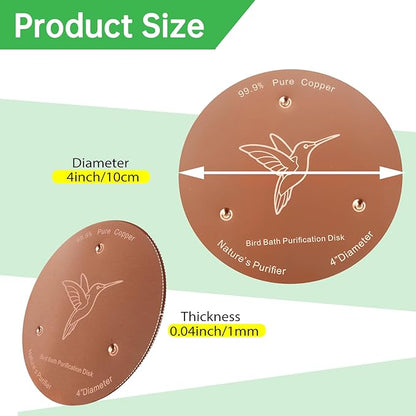 2 Pack Bird Bath Copper Discs, 99.9% Pure Copper Cleaner - Image 7