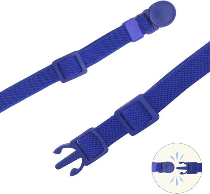Breakaway Cat Collar with Bell, Safety Buckle Kitten Collar, Elastic Strech - Image 2