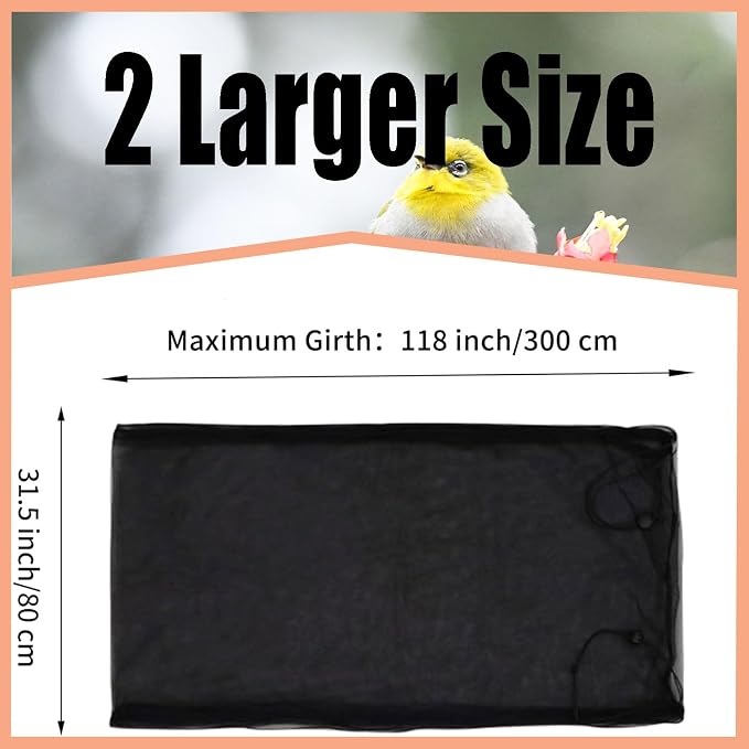 Bird Cage Seed Catcher, Large Birdcage Net Cover, Bird Cage Accessories - Image 2