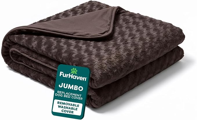 FurHaven Replacement Dog Bed Cover, Contour Luxe Lounger Design, Soft & by FurHaven