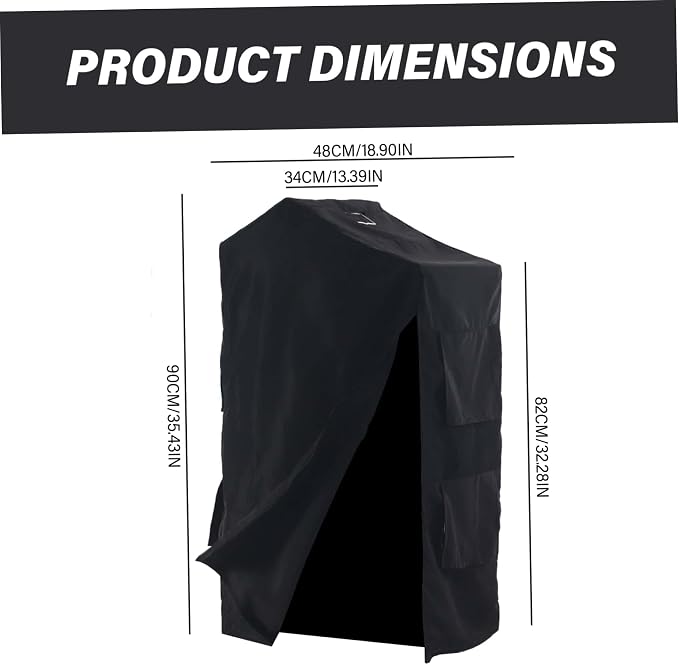 Bird Cage Cover Foldable Waterproof Black Bird Cage Cover Windproof Washable - Image 3