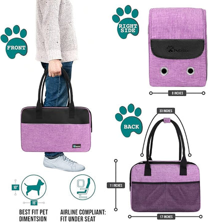 PetAmi Dog Purse Carrier for Small Dogs, Airline Approved Soft Sided Pet Carrier - Image 2