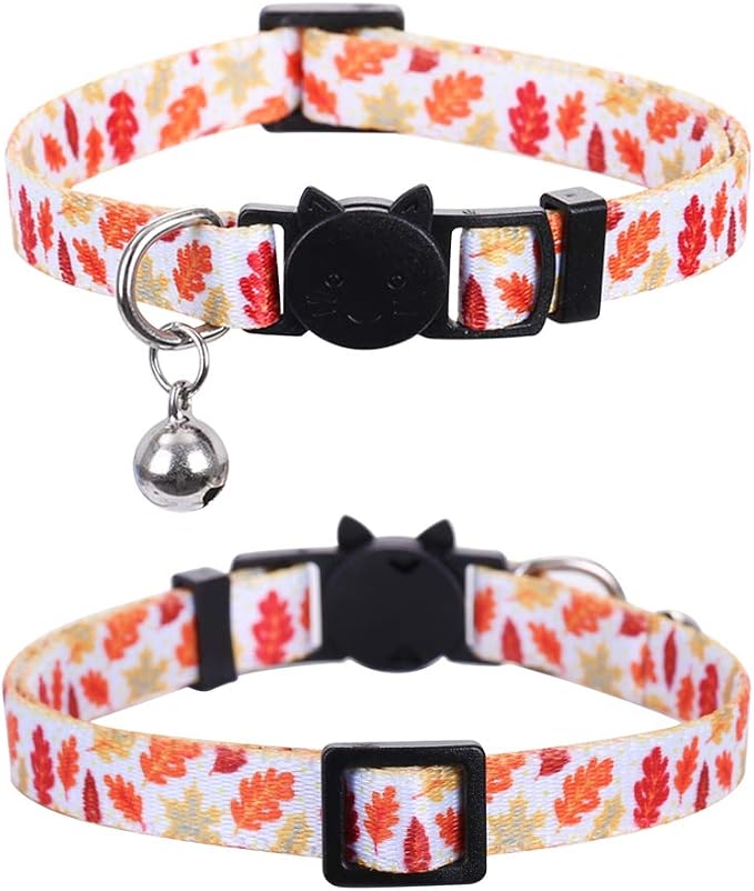 3 Pack/Set Thanksgiving Day Cat Collar Breakaway Bell Fall Autumn - Image 3