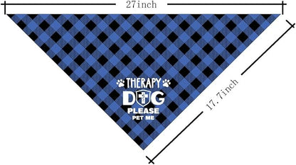 Dog Bandana, Therapy Dog Please Pet Me with, Dogs Scarf Classical Printing - Image 2