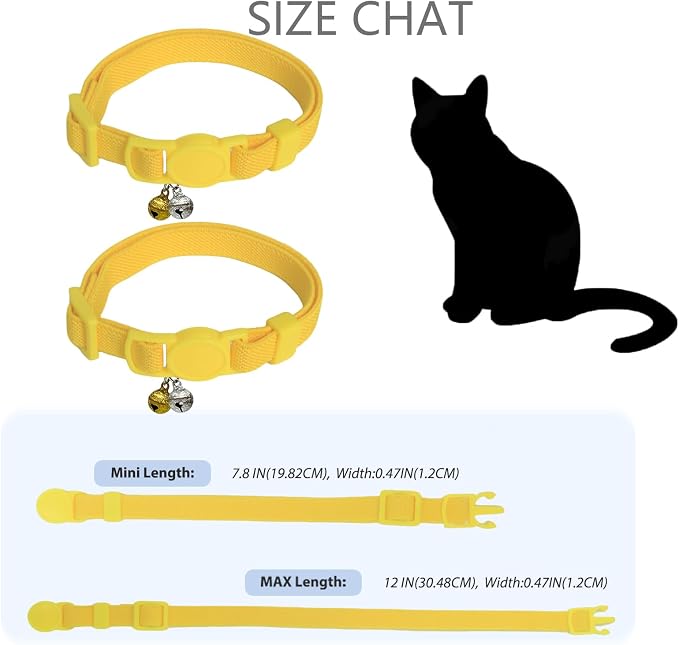 Breakaway Cat Collar with Bell, Safety Buckle Kitten Collar, Elastic Strech - Image 3