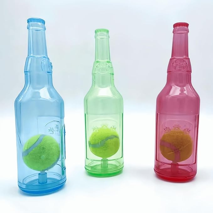 Cute Tough Dog Toy Rubber Bottle Squeaky Dogs Chew Toy Long Lasting Interactive - Image 7
