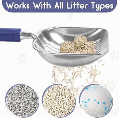 Cat Litter Scoop, Metal Cat Scooper, Plastic Handle Scoop, Sifting Shovel of - Image 3