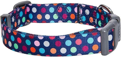 Blueberry Pet Essentials Rainbow Polka Dots Adjustable Dog Collar, Neck 18"-26" - Image 8