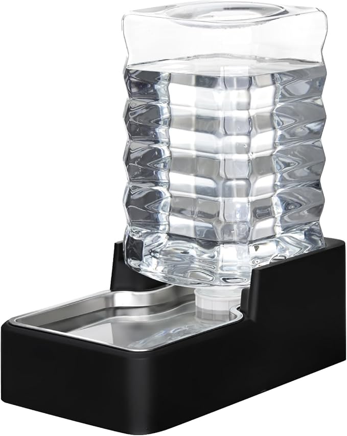 RIZZARI Stainless Steel Pet Water Feeder: 8L Gravity Leak-Proof Auto Refill by RIZZARI