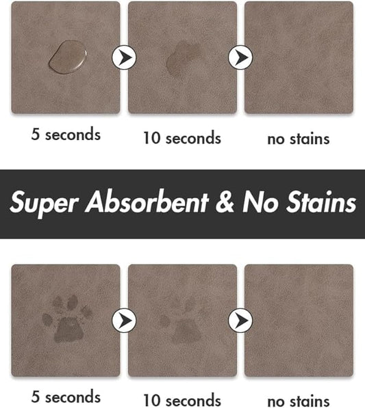 Absorbent Dog Food Mat-Cat Mat for Food and Water Bowl, Quick Dry Pet Food Mat - Image 2