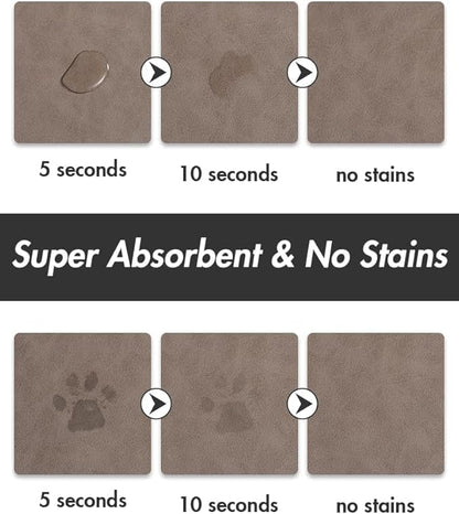 Absorbent Dog Food Mat-Dog Mat for Food and Water Bowl, Quick Dry Pet Food Mat - Image 2