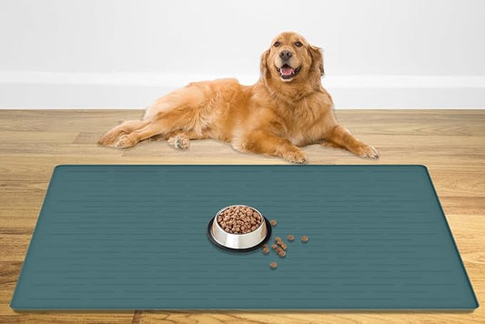 48" x 32" Largest Pet Food Mat, XXXL Silicone Dog Mats by WelcometoULTIBE