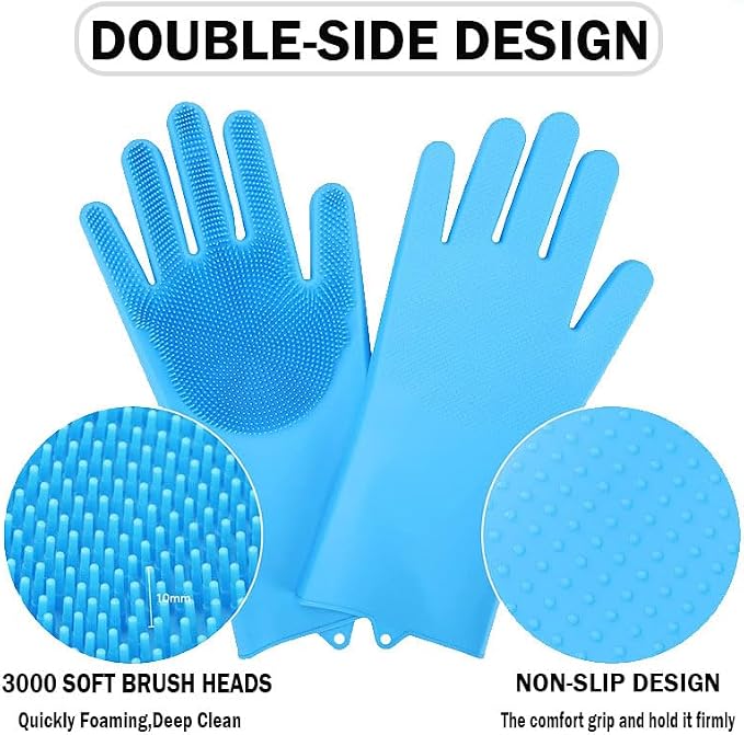Pet Grooming Gloves Bite-Resistant Pet Bathing Gloves - Image 3