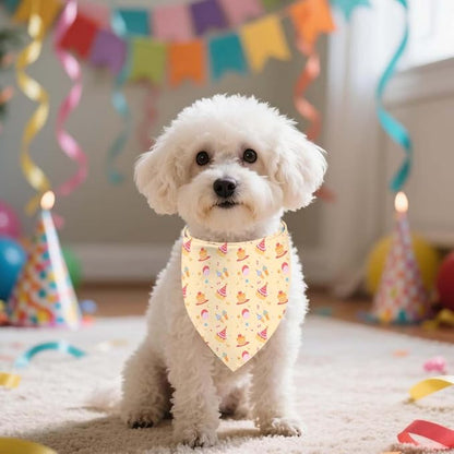 Birthday Dog Bandanas, Double Side Reversible Large Pet Scarves, Celebration Set - Image 7