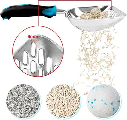 Cat Litter Scoop-Metal Cat Scooper-Long Handle Scoop, Cat Scooper-Poop - Image 3