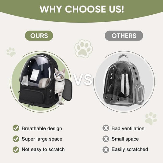 Breathable Cat Backpack Carrier, Large Space Cat Bubble Backpack - Image 2