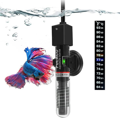 PULACO 25Watt Mini Aquarium Submersible Betta Heater by PULACO
