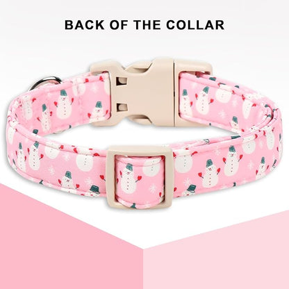 Unique Style Paws Christmas Dog Collar, Soft Cotton Puppy Collars - Image 2