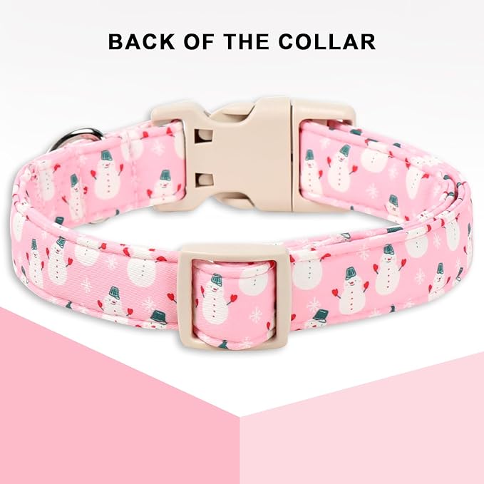 Unique Style Paws Christmas Dog Collar, Soft Cotton Puppy Collars - Image 2