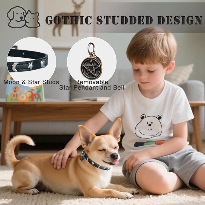 2 Pack Leather Cat Collar Breakaway - Image 3