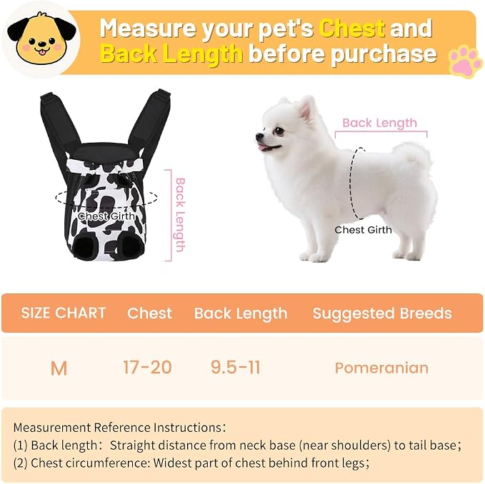 Inspack Dog Backpack Carrier/Cat Carrier, Adjustable Pet Front Carriers Travel - Image 2