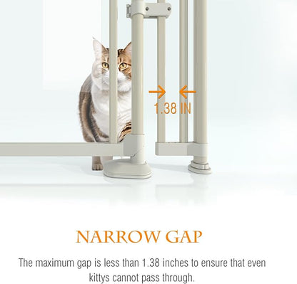 74-98" Extra Tall Cat Gate, Fits 33.85-42" Wide Opening, No Drilling Pressure - Image 3