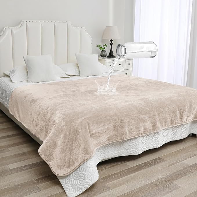 Waterproof Blanket for Beds – Ideal for Couch & Pets Splash Proof Sherpa Throw by Unknown