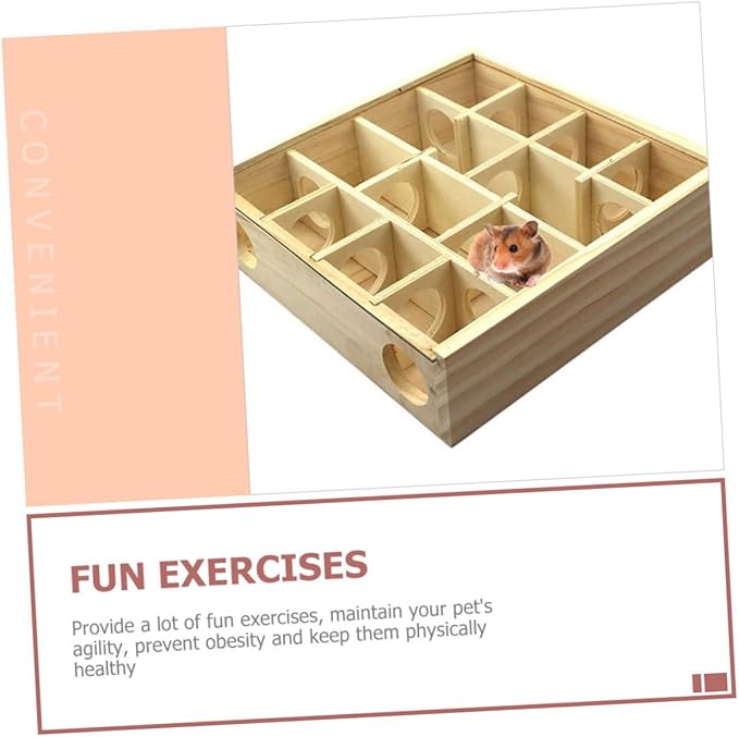 BESPORTBLE Household Hamster Maze Multi Grid Wooden Chinchilla Accessory - Image 6