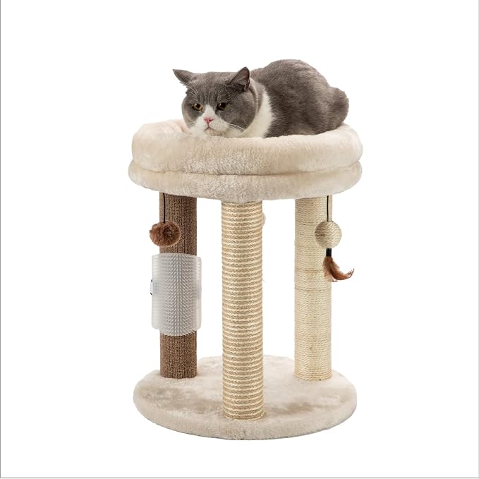 MECOOL 4in1 Small Cat Tree, Scratching Post by MECOOL