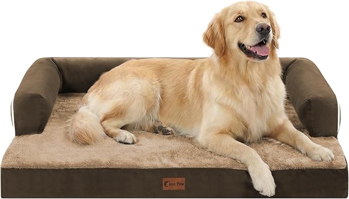 Orthopedic Dog Beds for Large Sized Dogs, Waterproof Egg Crate Foam Large Dog by CasaPaw