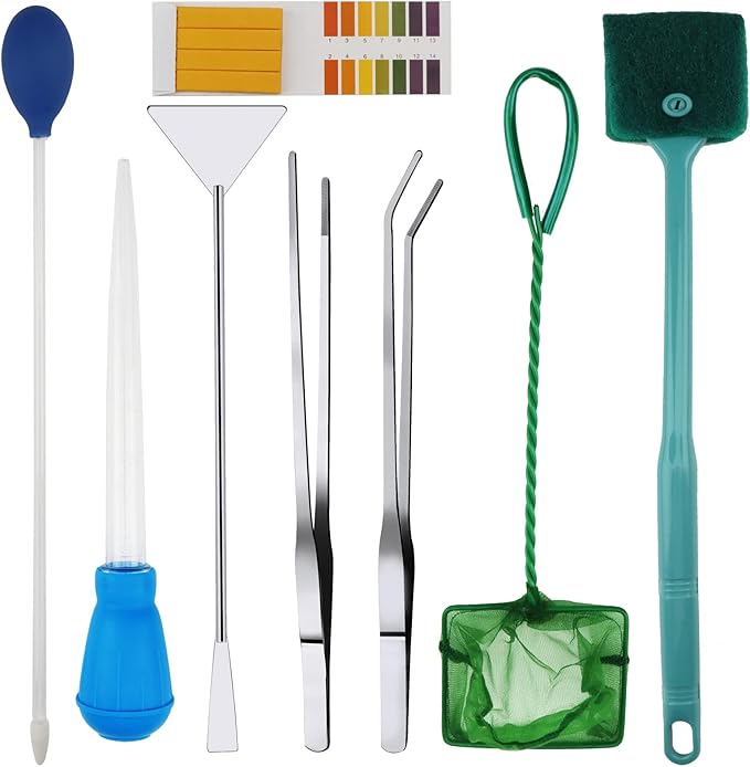 Fish Tank Cleaning Tools, 8 in 1 Aquarium Feeder Tools Kit, Aquarium Plants by Unknown