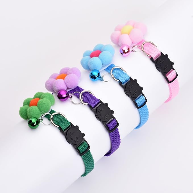 16 PCS Cute Cat Collar with Bells Kitten Collars - Image 8