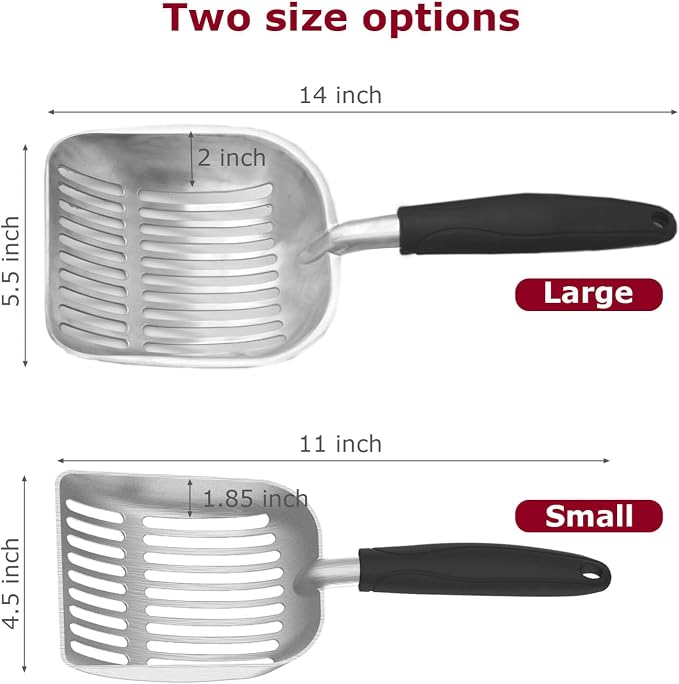 Cat Litter Scoop, Kitty Metal Scooper, Aluminum Alloy Sifter, Kitten Pooper - Image 3