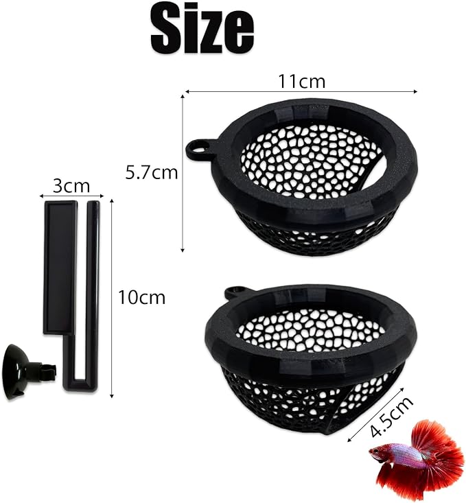 Fish Tank Floating Betta Hide，Betta or Shrimp Burrows and Hammock, Fish and - Image 3