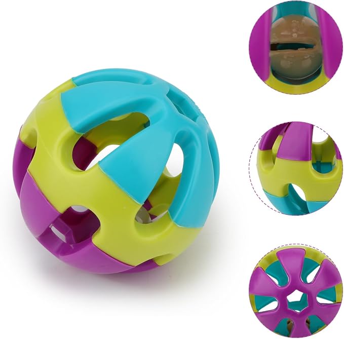 Hypeety Pet Parrot Toy Plastic Colorful Birds Ball - Image 3