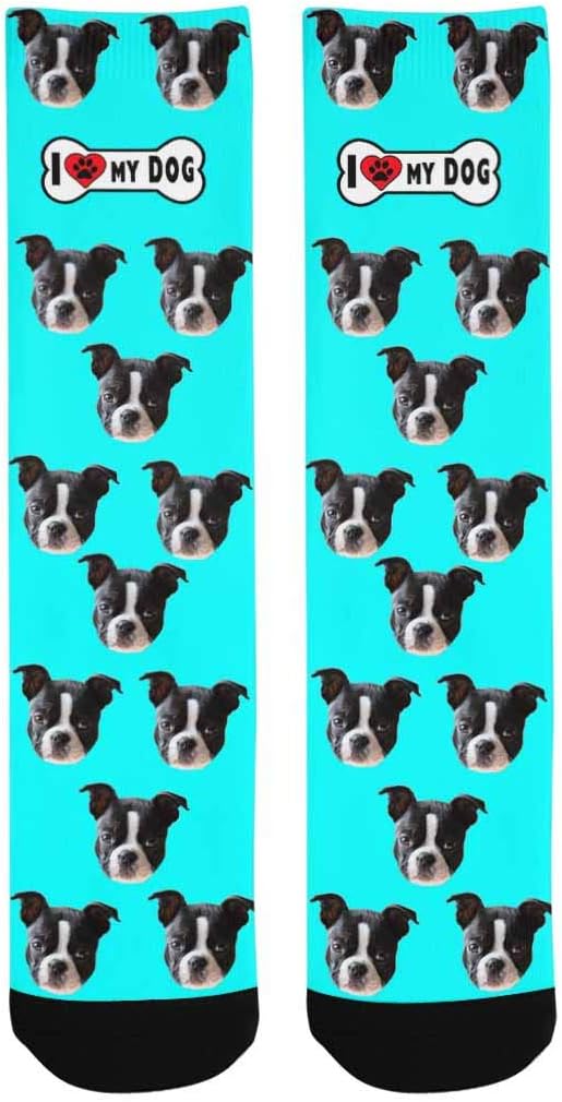 Custom Face Socks, Personalized Dog Lover Pet Photo Picture on Socks Unisex - Image 3