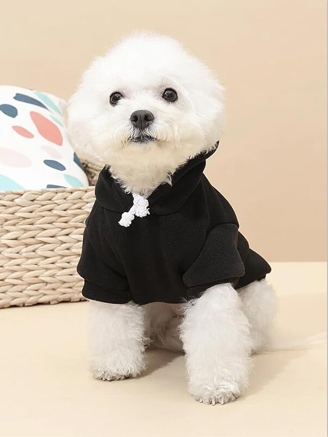 QWINEE Basic Dog Hoodie Sweatshirt Puppy Sweater Warm Cat Costumes Pet Clothes - Image 7