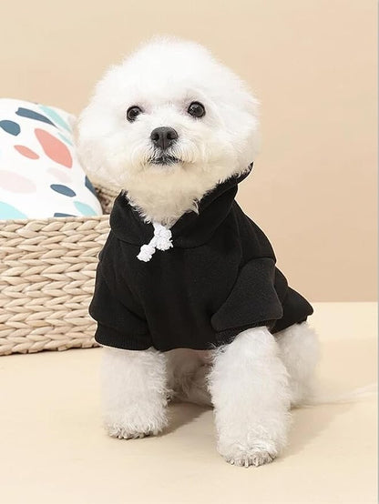 QWINEE Basic Dog Hoodie Sweatshirt Puppy Sweater Warm Cat Costumes Pet Clothes - Image 5